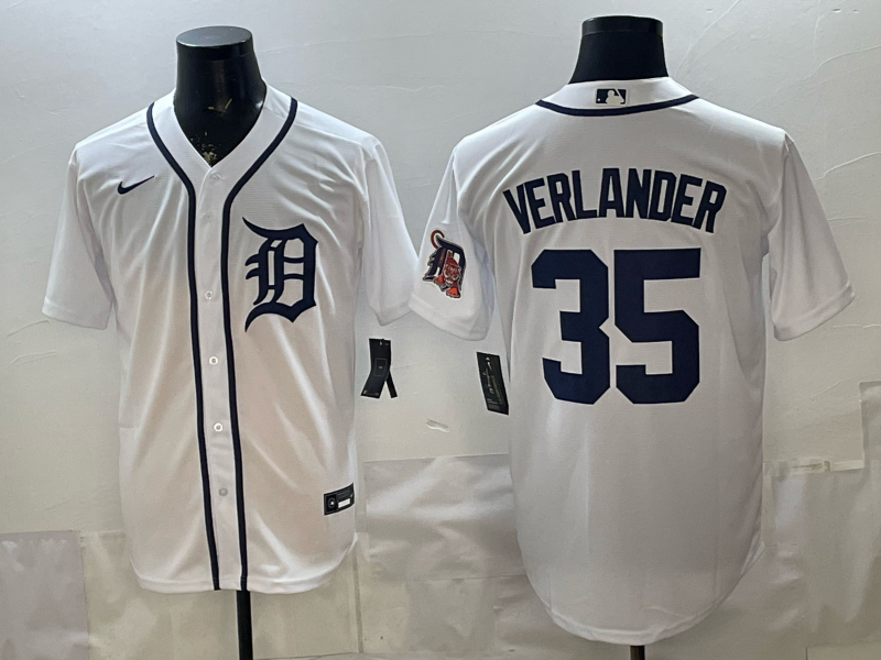 Men 2026 Detroit Tigers #35 Verlander white Game Nike MLB Jersey 002